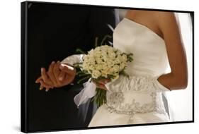 Bride with her father at a Catholic wedding, Jerusalem-Godong-Framed Stretched Canvas