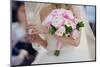 Bride with Her Peonies Bouquet-hadrian-Mounted Photographic Print