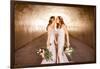 Brides first look pre-wedding ceremony, Corona, California, USA-Laura Grier-Framed Photographic Print