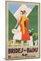 Brides Les Bains, 1929 (Colour Litho)-Leon Benigni-Mounted Giclee Print