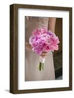 Bridesmaid with Pink Bouquet-Imaginis Photography-Framed Photographic Print