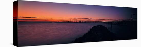 Bridge Across a Bay, Chesapeake Bay Bridge, Maryland, USA-null-Stretched Canvas