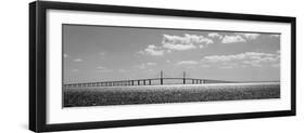 Bridge across a Bay, Sunshine Skyway Bridge, Tampa Bay, Florida, USA-null-Framed Photographic Print