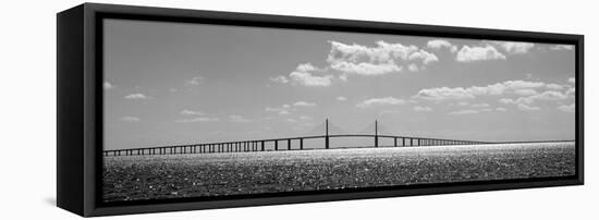 Bridge across a Bay, Sunshine Skyway Bridge, Tampa Bay, Florida, USA-null-Framed Stretched Canvas