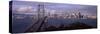 Bridge across a Bay with City Skyline in the Background, Bay Bridge, San Francisco Bay, San Fran...-null-Stretched Canvas