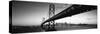 Bridge across a Bay with City Skyline in the Background, Bay Bridge, San Francisco Bay-null-Stretched Canvas