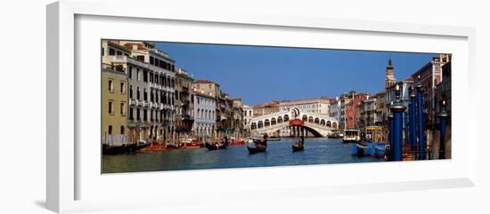 Bridge across a Canal, Rialto Bridge, Grand Canal, Venice, Veneto, Italy-null-Framed Photographic Print