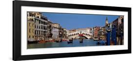 Bridge across a Canal, Rialto Bridge, Grand Canal, Venice, Veneto, Italy-null-Framed Photographic Print