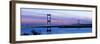 Bridge across a River at Dusk, Severn Bridge, Aust, Gloucestershire, England-null-Framed Photographic Print