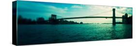 Bridge Across a River, Brooklyn Bridge, East River, Brooklyn, New York City, New York State, USA-null-Stretched Canvas