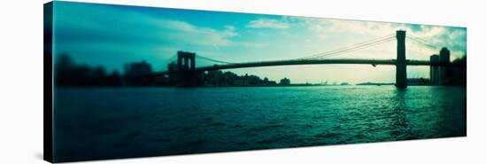 Bridge Across a River, Brooklyn Bridge, East River, Brooklyn, New York City, New York State, USA-null-Stretched Canvas