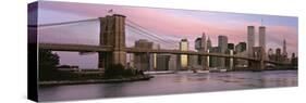 Bridge across a River, Brooklyn Bridge, Manhattan, New York City, New York State, USA-null-Stretched Canvas