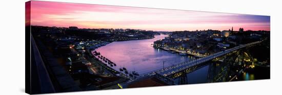 Bridge across a River, Dom Luis I Bridge, Duoro River, Porto, Portugal-null-Stretched Canvas