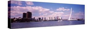 Bridge Across a River, Erasmus Bridge, Nieuwe Maas River, Rotterdam, South Holland, Netherlands-null-Stretched Canvas