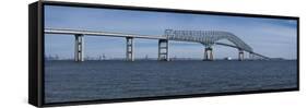 Bridge across a River, Francis Scott Key Bridge, Patapsco River, Baltimore, Maryland, USA-null-Framed Stretched Canvas