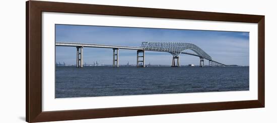 Bridge across a River, Francis Scott Key Bridge, Patapsco River, Baltimore, Maryland, USA-null-Framed Photographic Print