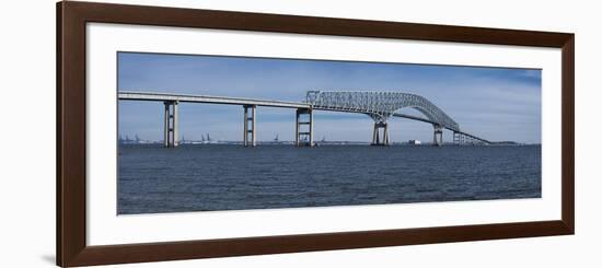 Bridge across a River, Francis Scott Key Bridge, Patapsco River, Baltimore, Maryland, USA-null-Framed Photographic Print