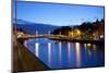 Bridge across a River, Ha'Penny Bridge, Liffey River, Dublin-null-Mounted Photographic Print