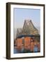 Bridge across a River, Jacques Cartier Bridge, St. Lawrence River, Montreal, Quebec, Canada-null-Framed Giclee Print