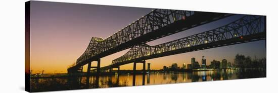 Bridge Across a River, New Orleans, Louisiana, USA-null-Stretched Canvas