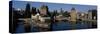 Bridge across a River, Pont Couverts, Rhine River, Bas-Rhin, Strasbourg, Alsace, France-null-Stretched Canvas