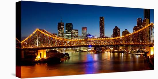 Bridge across a River, Story Bridge, Brisbane River, Brisbane, Queensland, Australia-null-Stretched Canvas