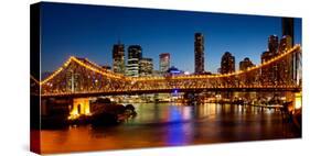 Bridge across a River, Story Bridge, Brisbane River, Brisbane, Queensland, Australia-null-Stretched Canvas