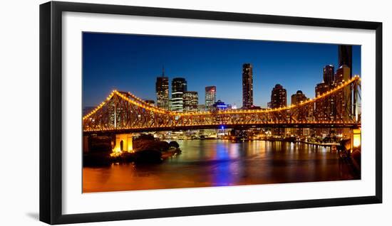 Bridge across a River, Story Bridge, Brisbane River, Brisbane, Queensland, Australia-null-Framed Photographic Print