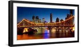 Bridge across a River, Story Bridge, Brisbane River, Brisbane, Queensland, Australia-null-Framed Photographic Print