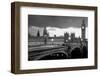 Bridge across a river, Westminster Bridge, Houses Of Parliament, Big Ben, London, England-null-Framed Photographic Print