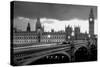Bridge across a river, Westminster Bridge, Houses Of Parliament, Big Ben, London, England-null-Stretched Canvas