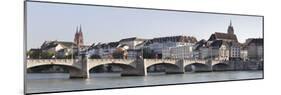 Bridge across a River with a Cathedral in the Background, Mittlere Rheinbrucke-null-Mounted Photographic Print