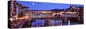 Bridge across Arno River, Ponte Vecchio, Florence, Tuscany, Italy-null-Stretched Canvas