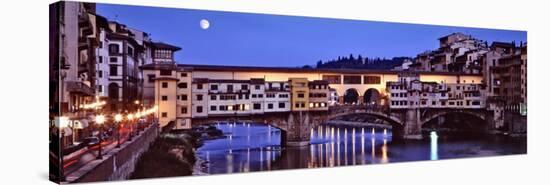 Bridge across Arno River, Ponte Vecchio, Florence, Tuscany, Italy-null-Stretched Canvas