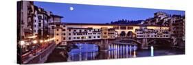 Bridge across Arno River, Ponte Vecchio, Florence, Tuscany, Italy-null-Stretched Canvas