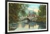 Bridge across Central Brook, Manchester, Vermont-null-Framed Art Print