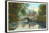 Bridge across Central Brook, Manchester, Vermont-null-Framed Stretched Canvas