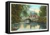 Bridge across Central Brook, Manchester, Vermont-null-Framed Stretched Canvas