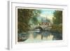 Bridge across Central Brook, Manchester, Vermont-null-Framed Art Print