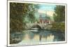 Bridge across Central Brook, Manchester, Vermont-null-Mounted Art Print