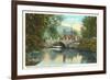 Bridge across Central Brook, Manchester, Vermont-null-Framed Art Print