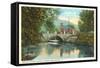 Bridge across Central Brook, Manchester, Vermont-null-Framed Stretched Canvas