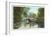 Bridge across Central Brook, Manchester, Vermont-null-Framed Art Print