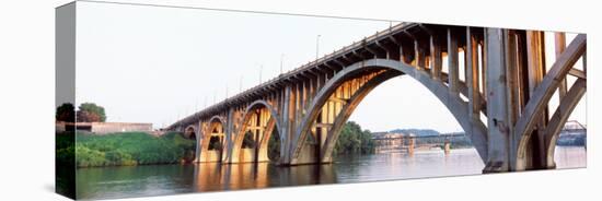 Bridge Across River, Henley Street Bridge, Tennessee River, Knoxville, Knox County, Tennessee, USA-null-Stretched Canvas