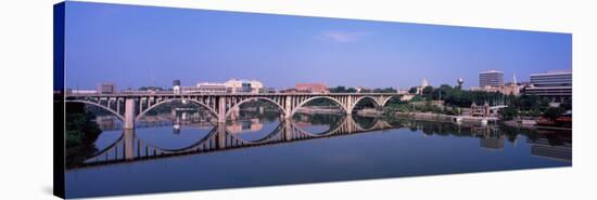 Bridge Across River, Henley Street Bridge, Tennessee River, Knoxville, Knox County, Tennessee-null-Stretched Canvas