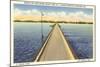 Bridge Across Sandusky Bay, Ohio-null-Mounted Art Print