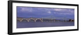 Bridge across the River, Conde B. McCullough Memorial Bridge, Coos Bay, North Bend, Oregon, USA-null-Framed Photographic Print