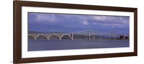 Bridge across the River, Conde B. McCullough Memorial Bridge, Coos Bay, North Bend, Oregon, USA-null-Framed Photographic Print