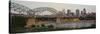 Bridge Across the River, Kansas City, Missouri, USA-null-Stretched Canvas