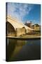 Bridge across the River, Steinerne Bridge, Danube River, Regensburg, Bavaria, Germany-null-Stretched Canvas